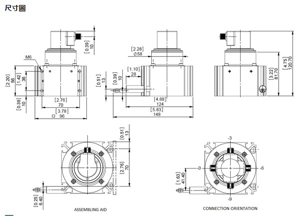 拉線(xiàn)位移傳感器尺寸圖